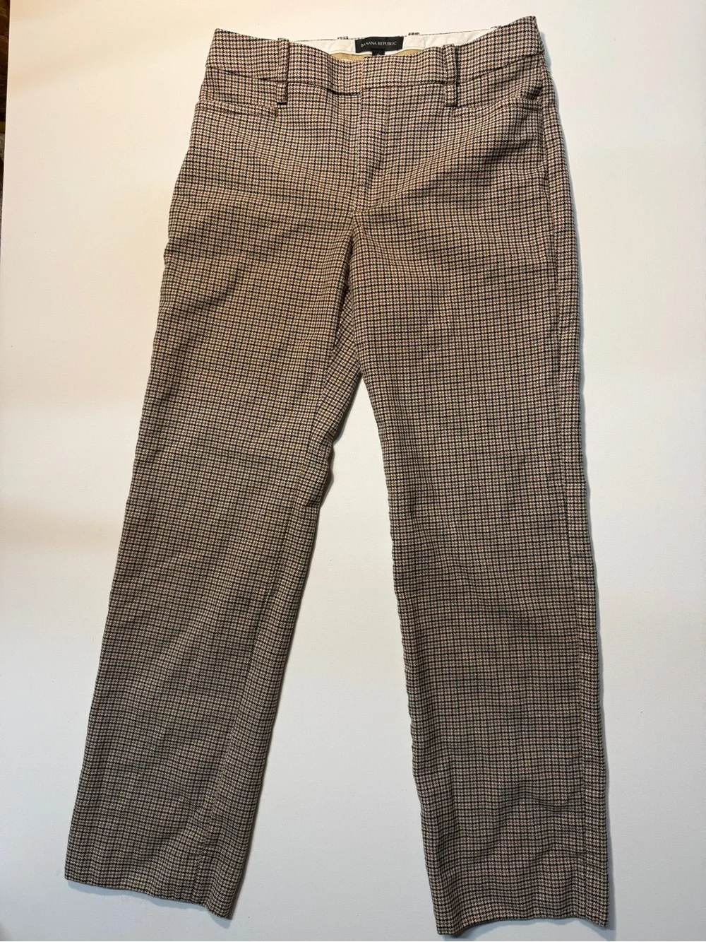 Banana Republic‎ Men’s Tan and Black Micro-Check Chinos